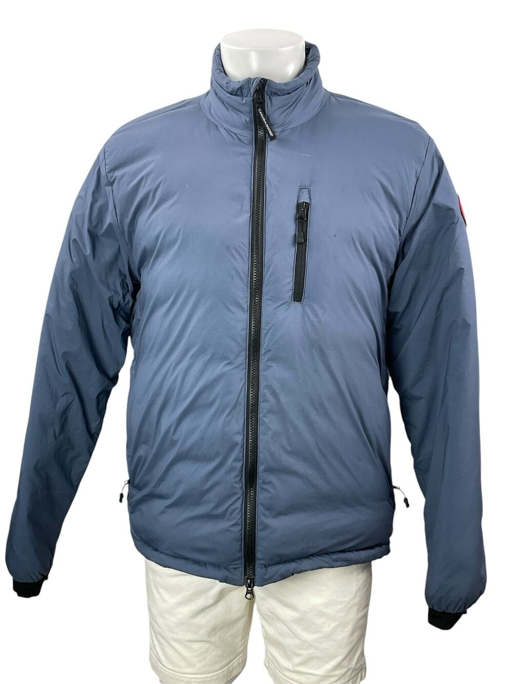 Canada Goose Men's Blue Long Sleeve Full Zip Pocket Puffer Coat Jacket Size XL